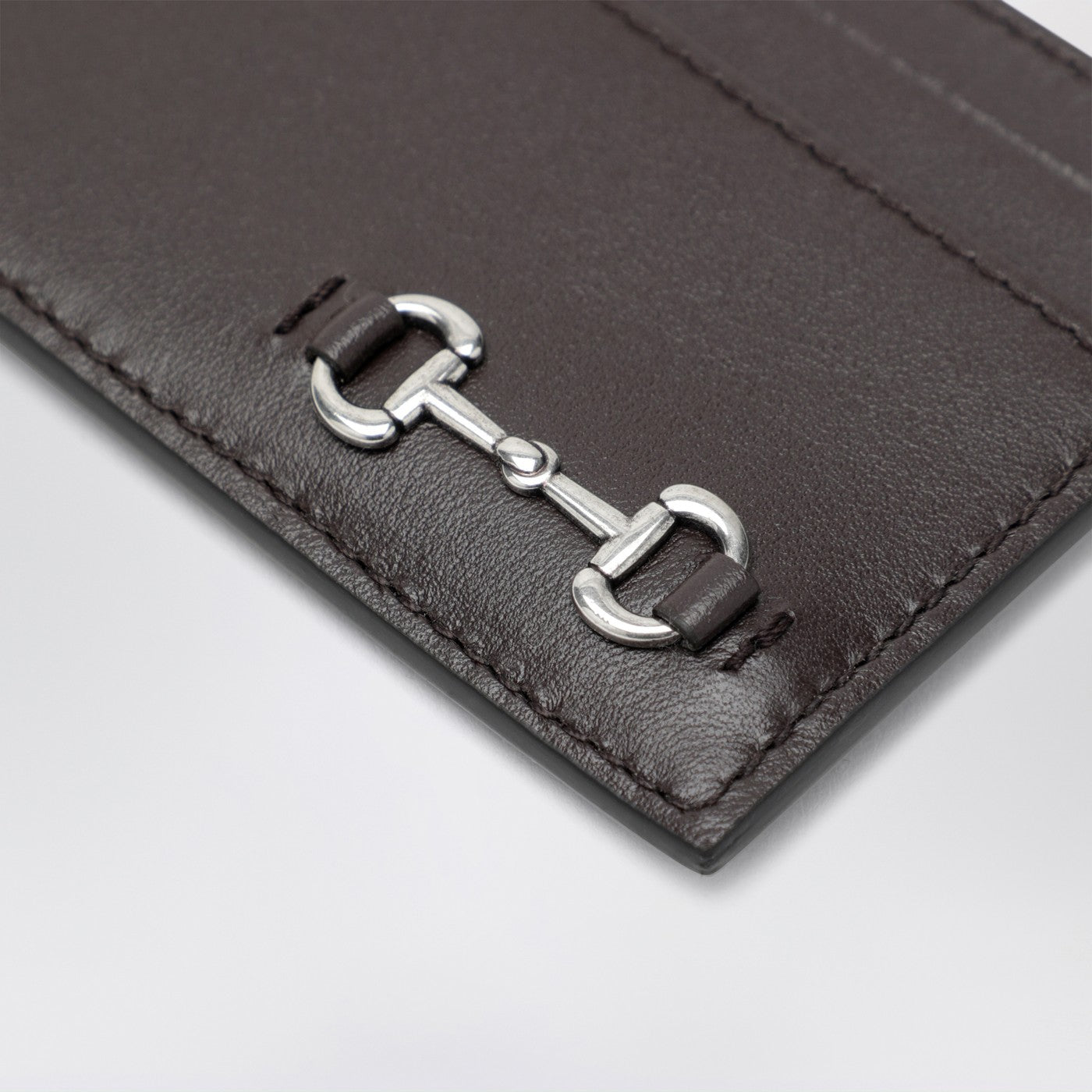 Kakaofarben Kartenhalter mit Horsebit