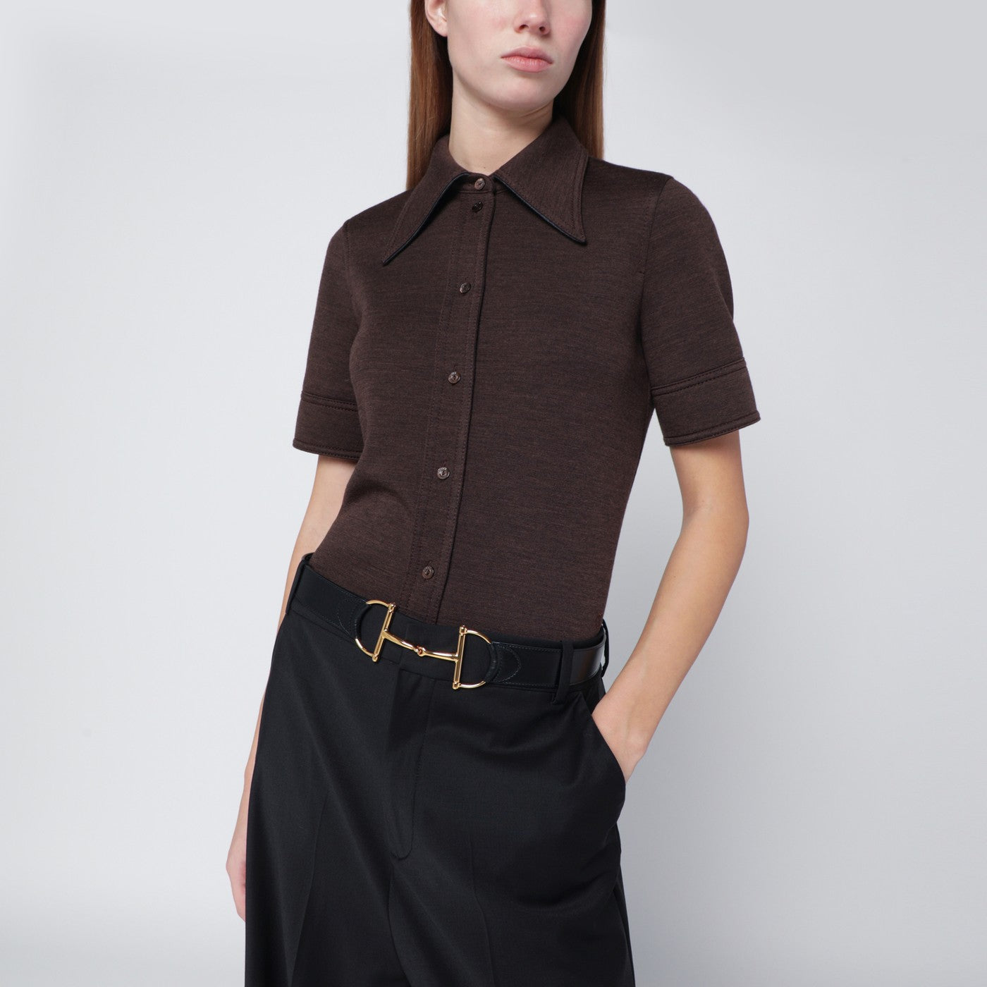 Cintura nera con Morsetto oversize