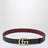 Black leather belt with bamboo GG Marmont buckle