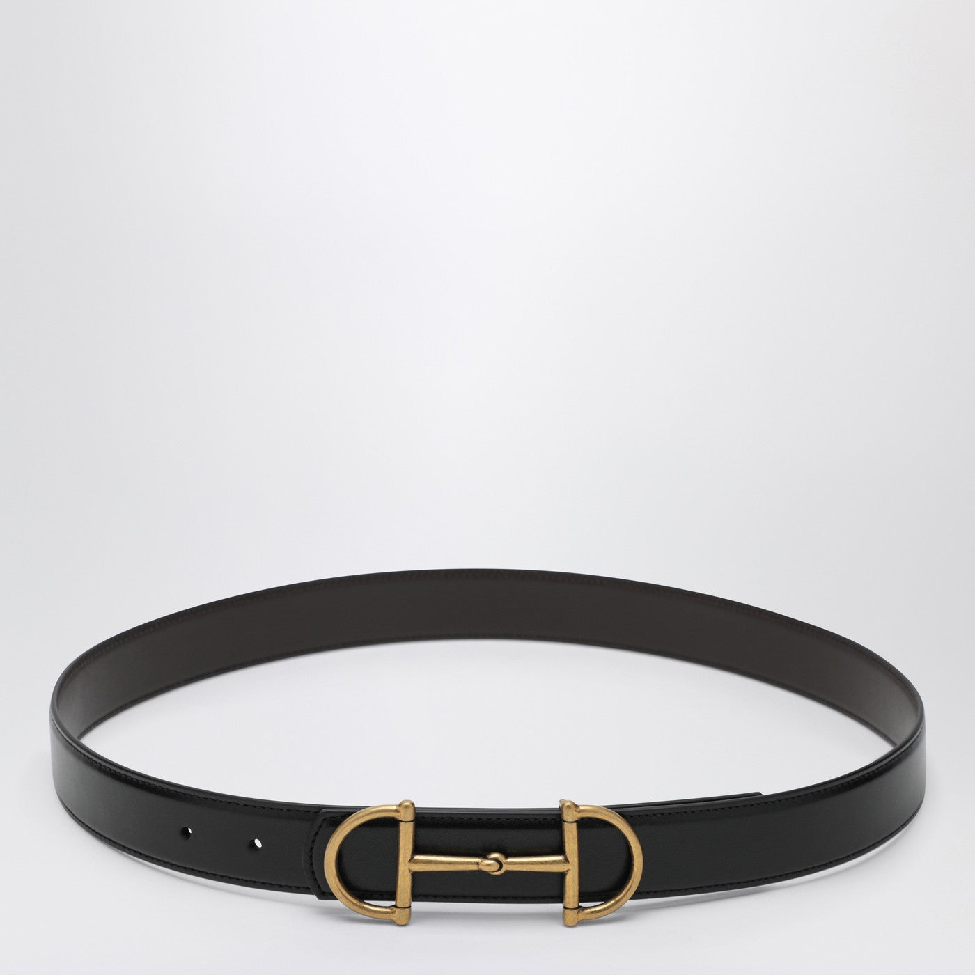 Ceinture réversible en cuir avec mors