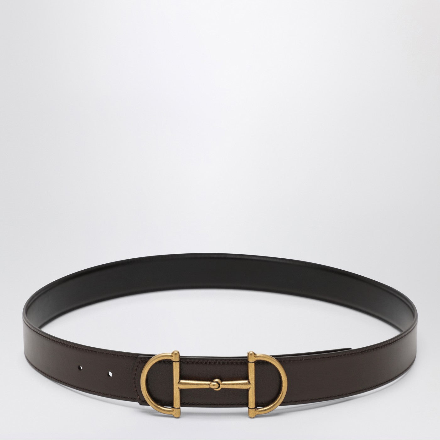 Ceinture réversible en cuir avec mors