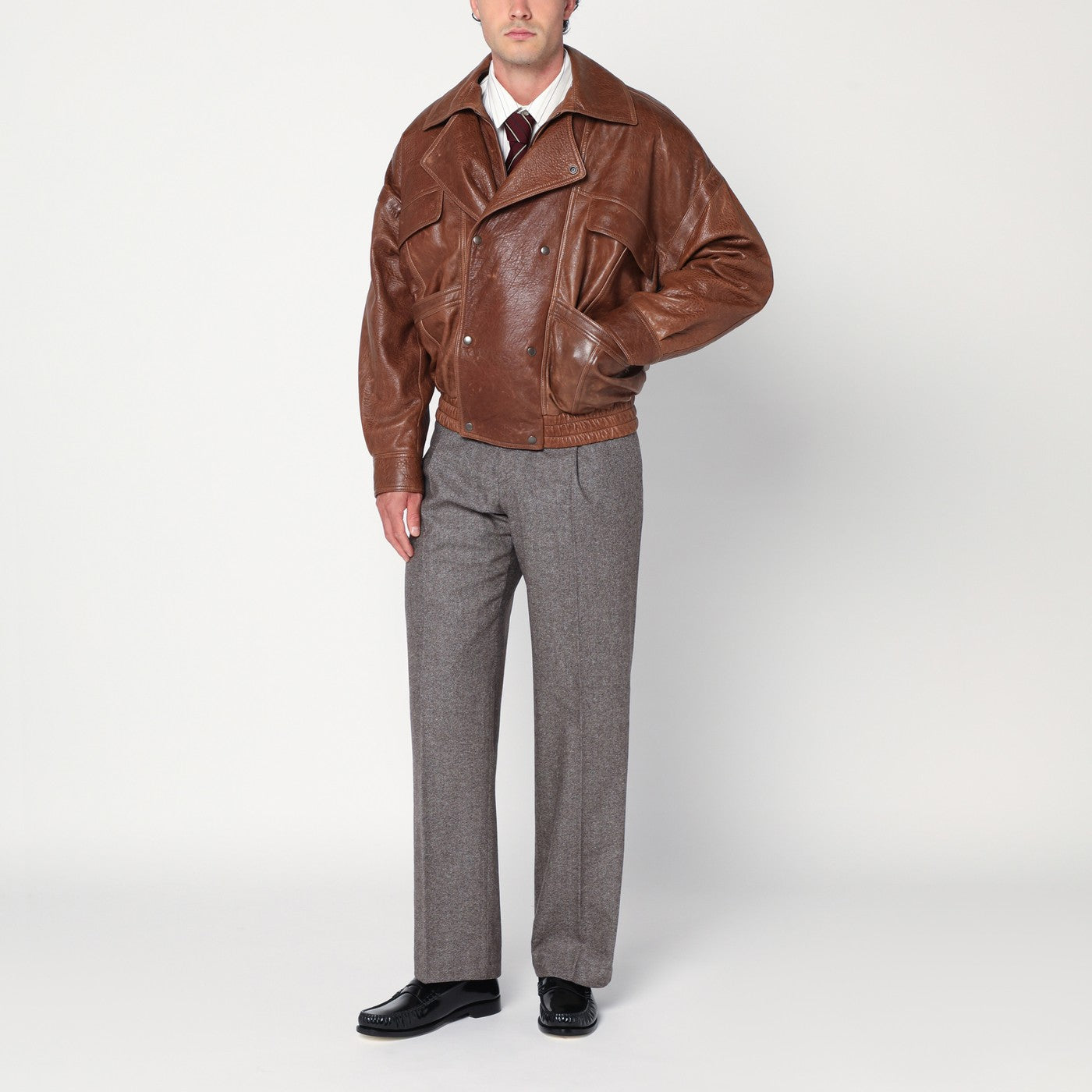 Camicia Cassandre bianca a righe in cotone