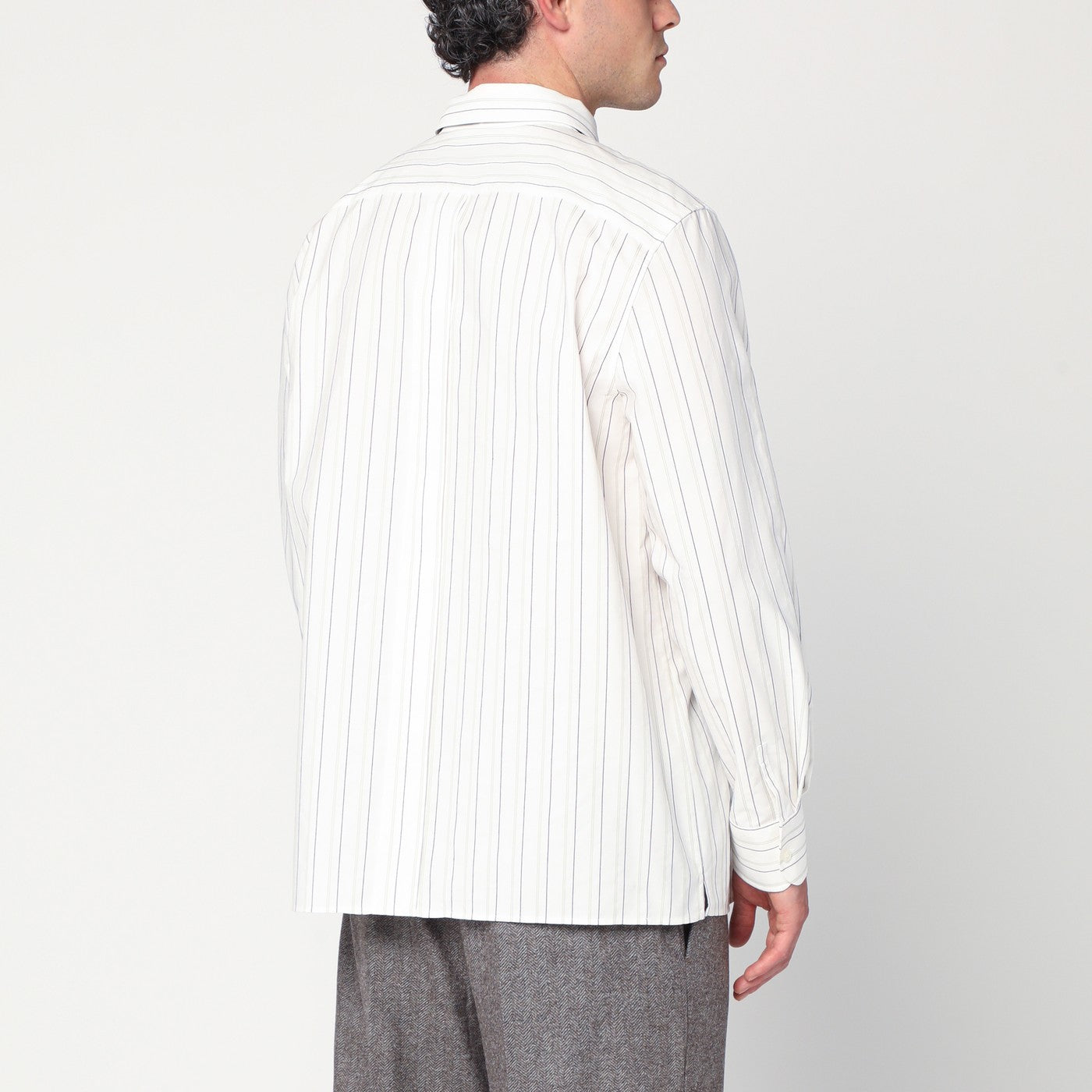 Camicia Cassandre bianca a righe in cotone