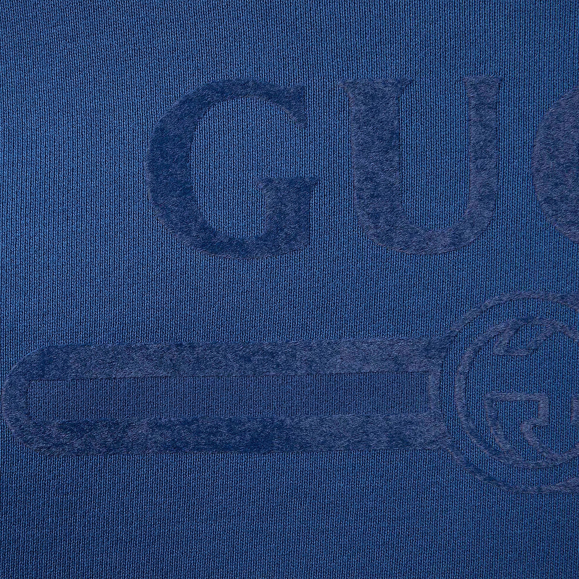 Felpa blu oltremare con stampa logo