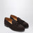 Mocassins marron en daim avec pompons