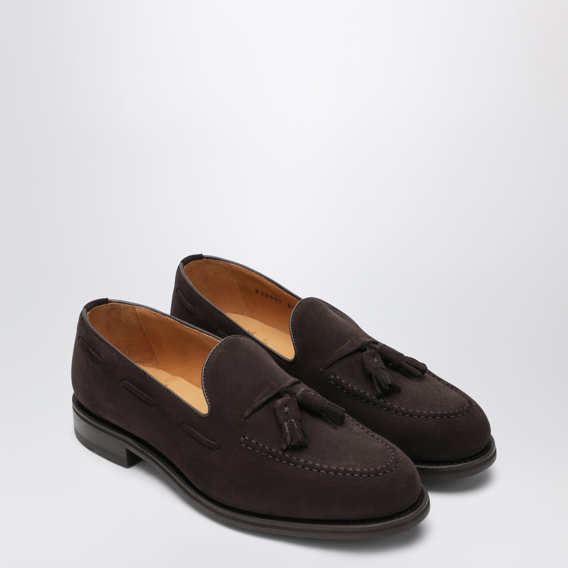 Mocassins marron en daim avec pompons