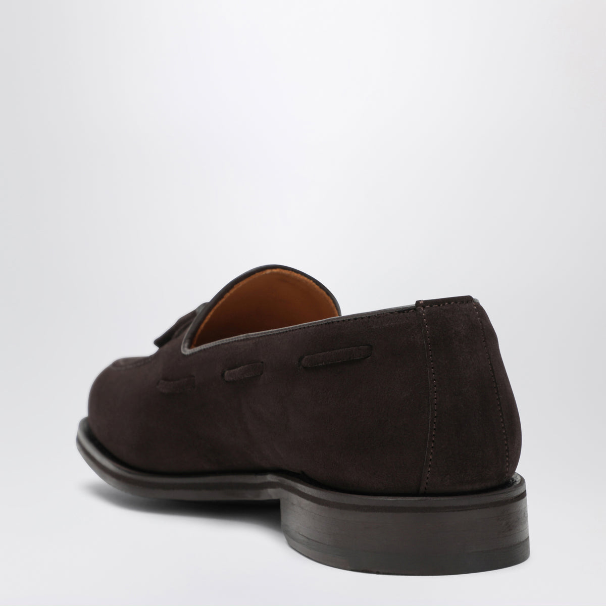 Mocassins marron en daim avec pompons