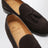 Mocassins marron en daim avec pompons