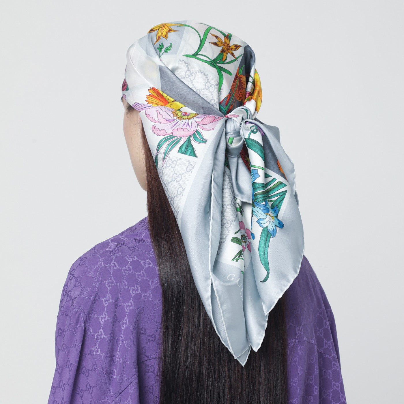 GUCCI Silk twill scarf with Flora print | TheDoubleF
