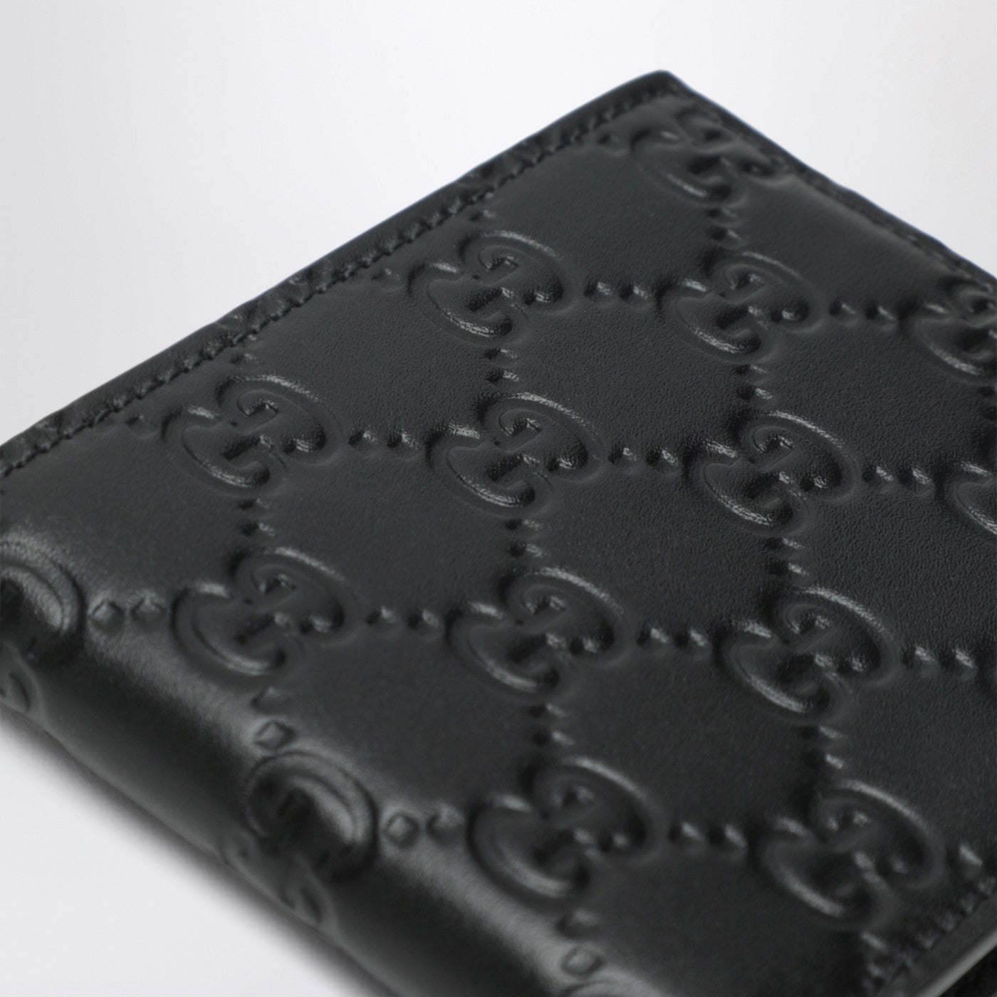 Portafoglio bi-fold GG Emblem nero