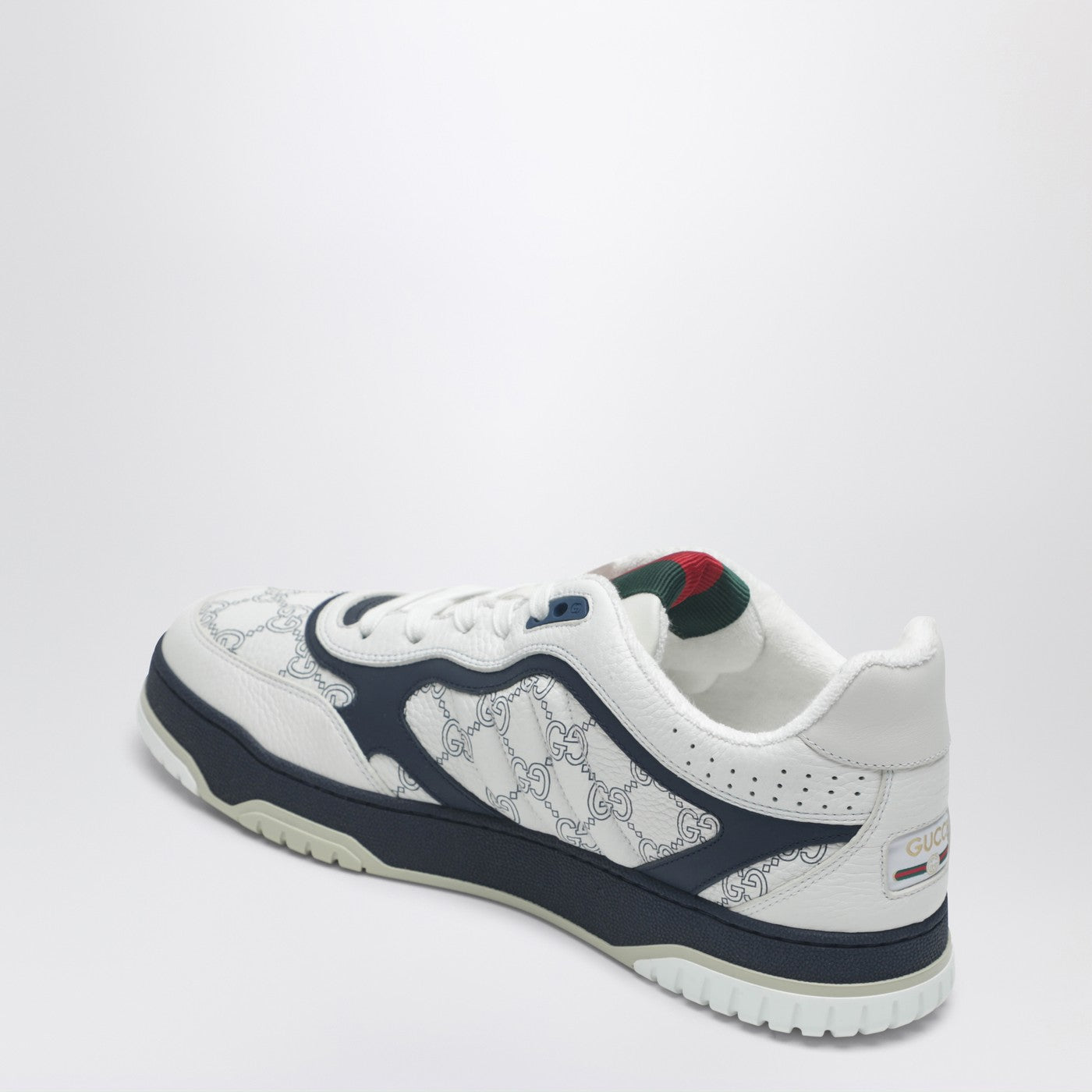 Sneaker Gucci Re-Web bianca e blu