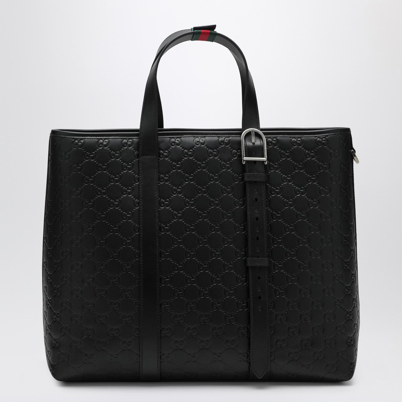 Large black GG Emblem shopping bag