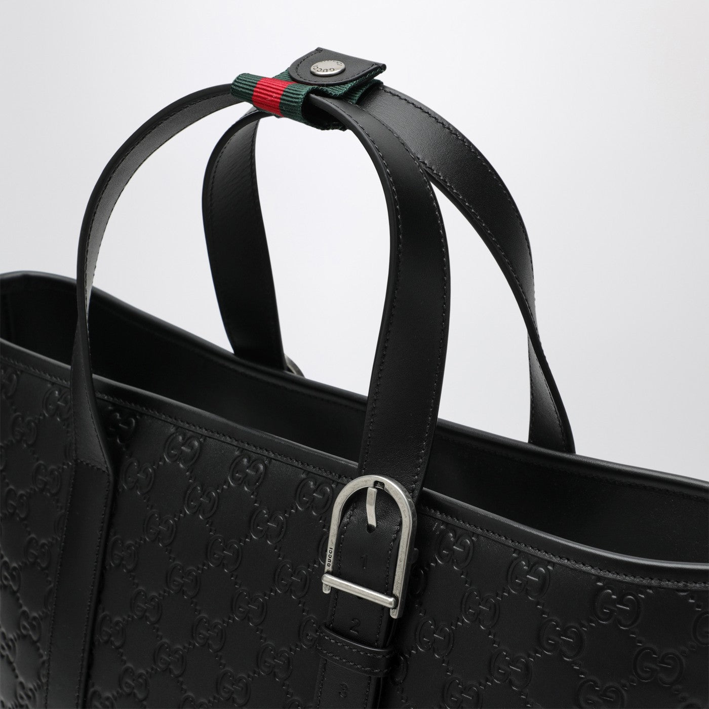 Large black GG Emblem shopping bag