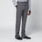 Pantalon gris en satin de laine