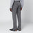 Pantalon gris en satin de laine