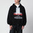 Felpa oversize con zip in cotone nera