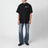T-shirt oversize nera in cotone