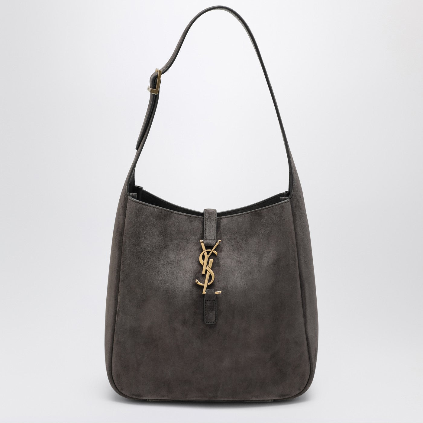 Kleine Le 5 À 7 Tasche aus grauem Wildleder