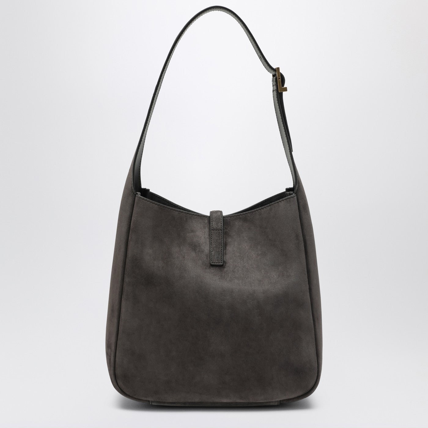 Kleine Le 5 À 7 Tasche aus grauem Wildleder