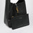 Small black LE 5 À 7 bag in textured leather
