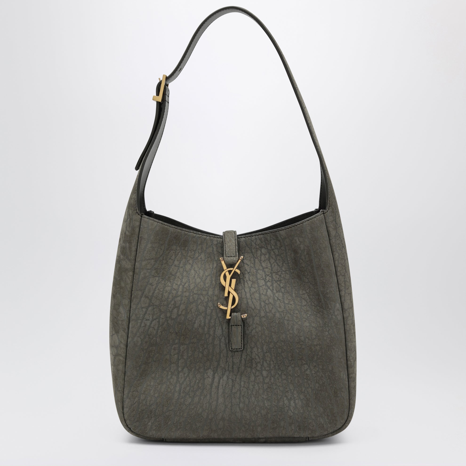 Sac Le 5 à 7 souple micro en nubuck gris zinc