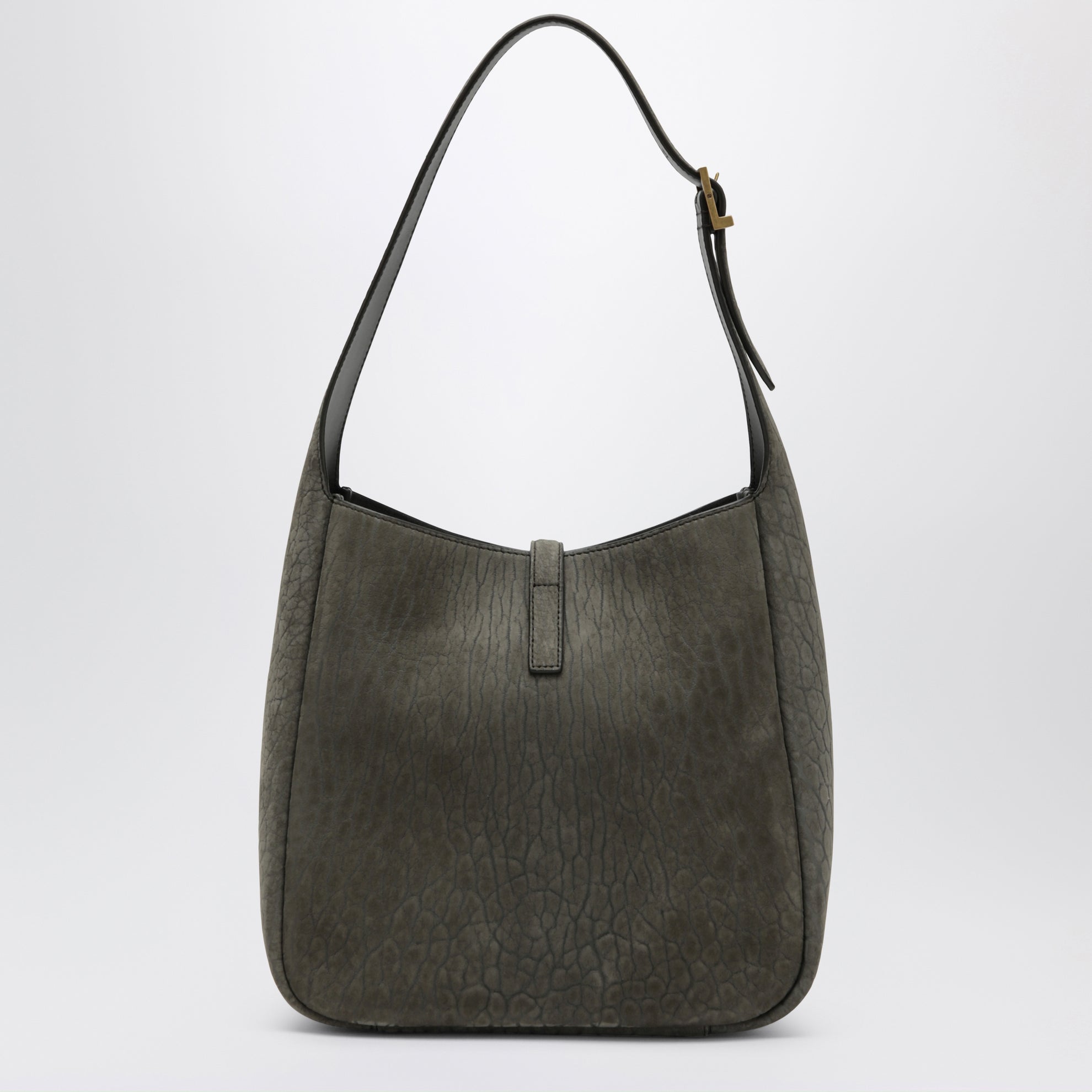 Sac Le 5 à 7 souple micro en nubuck gris zinc