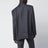 Veste à un bouton en laine grise à rayures