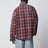 Chemise zippée en flanelle à carreaux bordeaux
