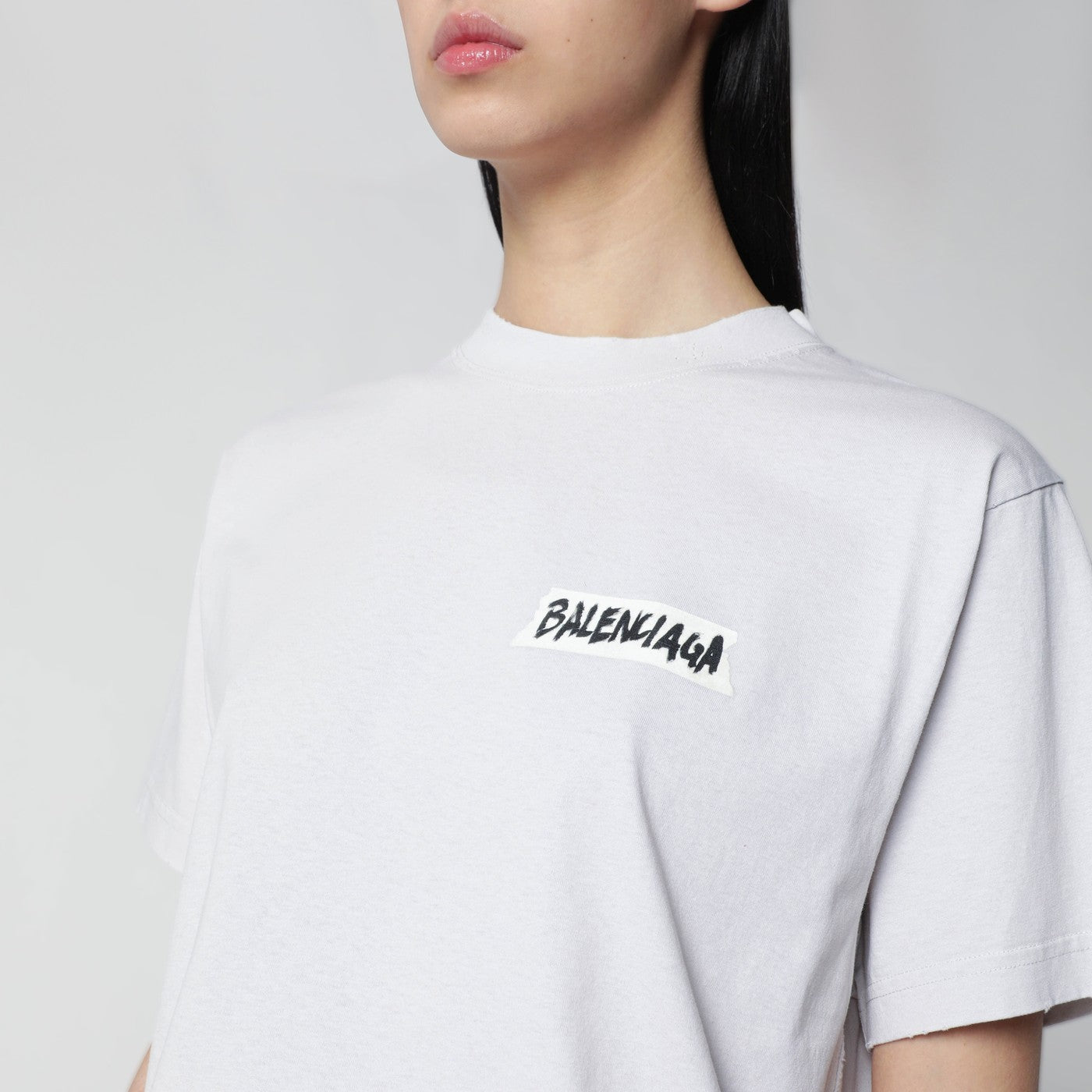 Balenciaga White Masking Tape T-shirt, medium fit | TheDoubleF