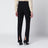 Schwarze Skinny-Wollhose