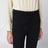 Schwarze Skinny-Wollhose
