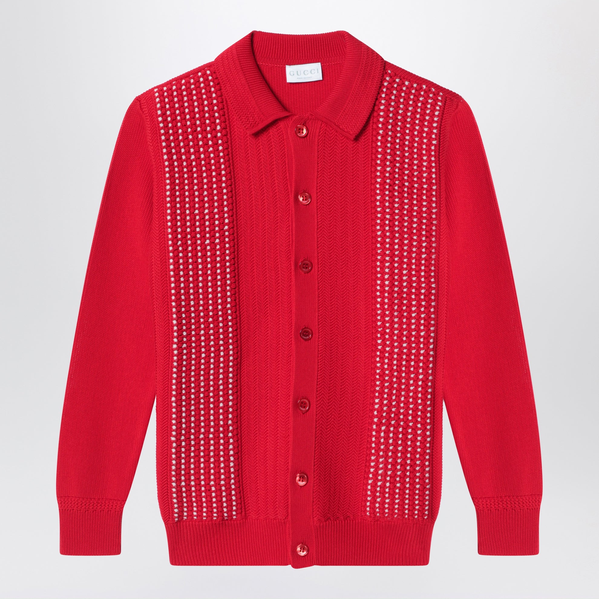 Red cotton cardigan