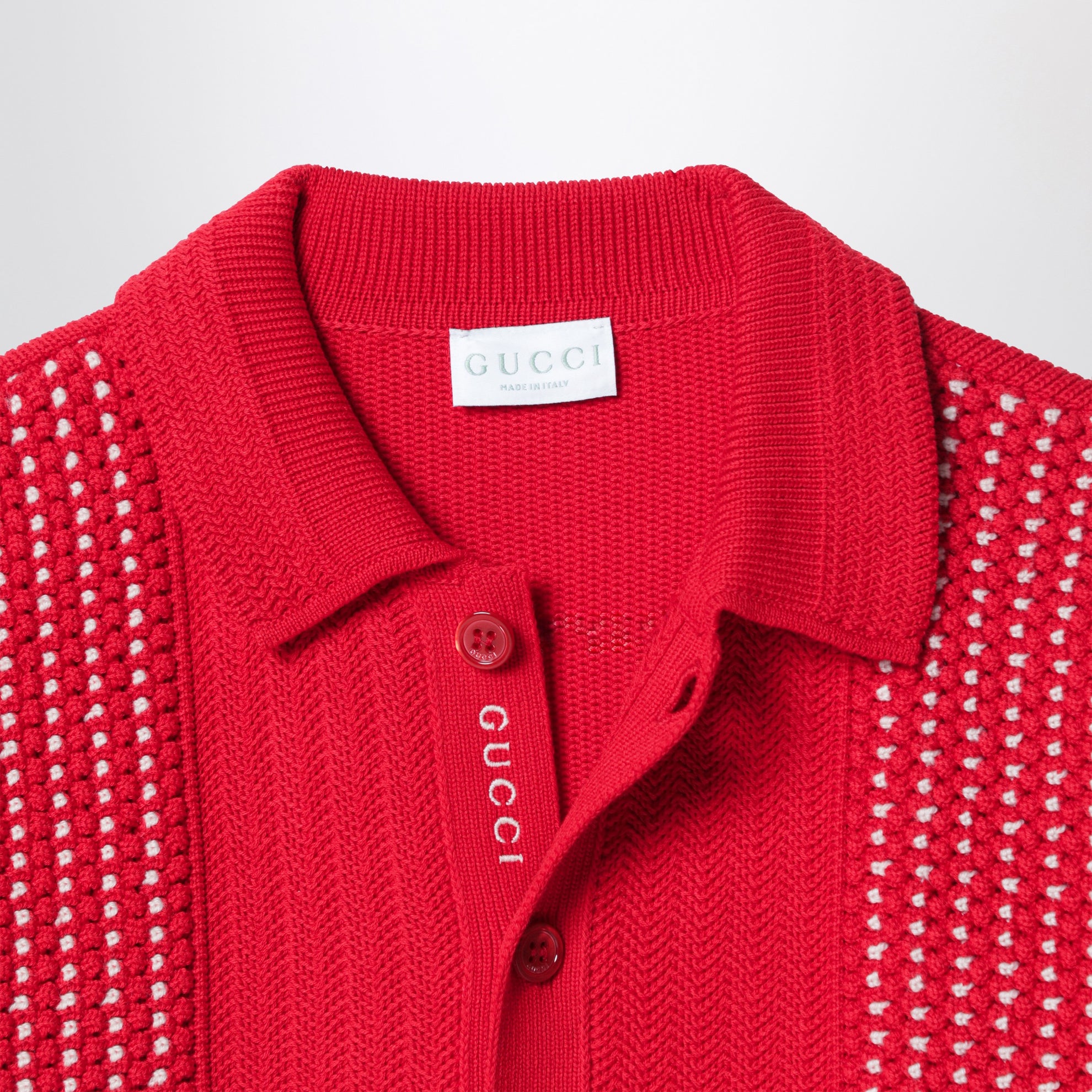 Red cotton cardigan