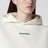 Medium-fit embroidered hoodie in dry fleece, cream