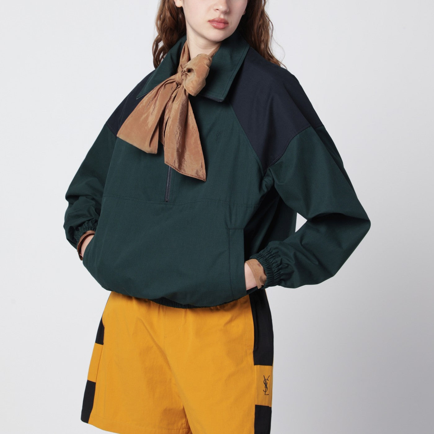 Saint Laurent Cassandre color-block cotton jacket | TheDoubleF