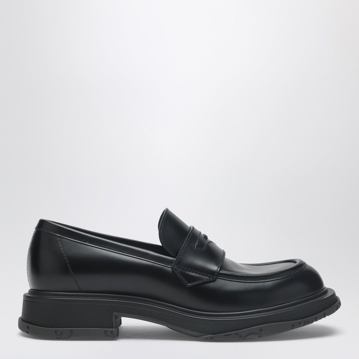 GUCCI Black leather loafer with logo | TheDoubleF display picture 1
