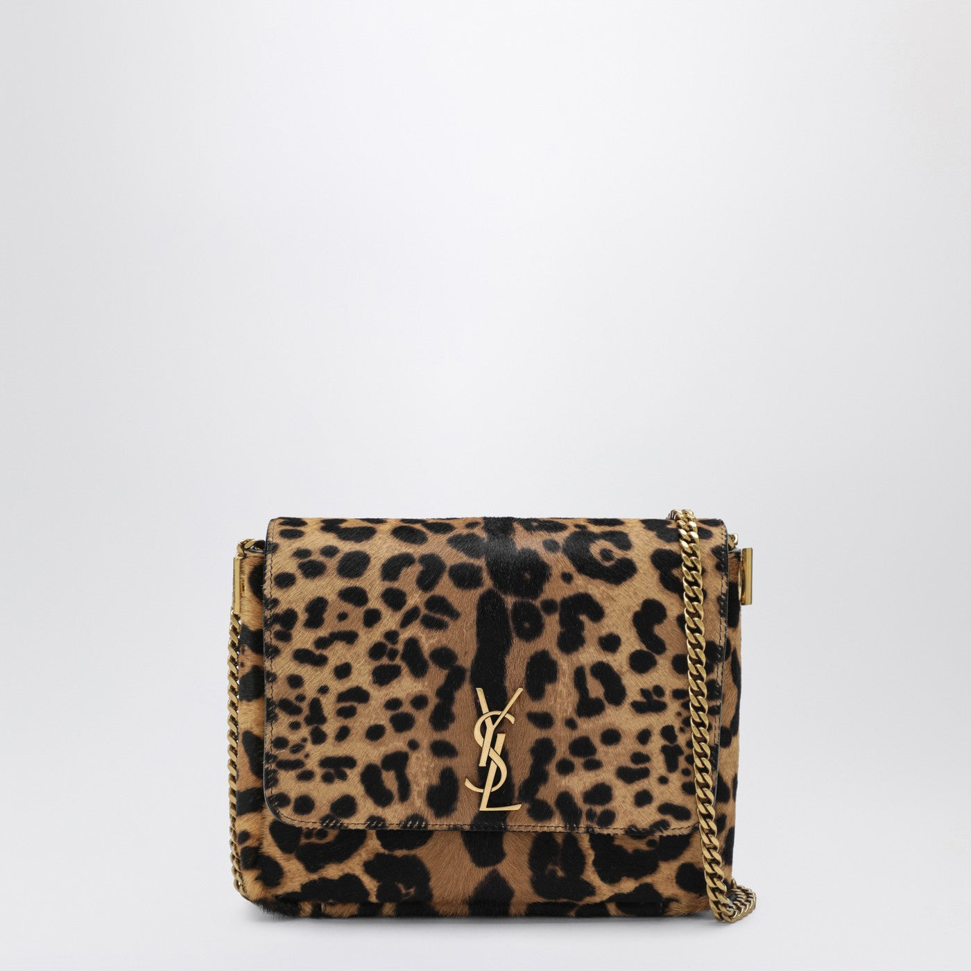 Borsa Kate leopardata effetto cavallino