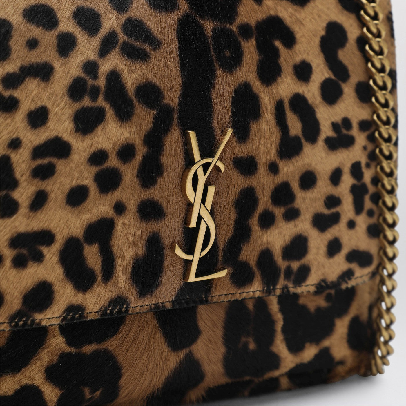 Borsa Kate leopardata effetto cavallino