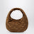 Sac Icarino couleur caramel en daim matelassé