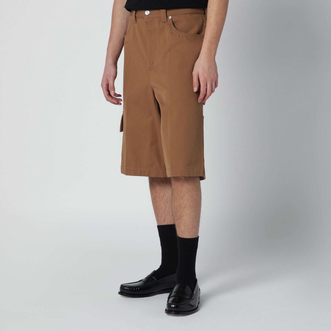 Bermuda cargo couleur camel avec détails GG