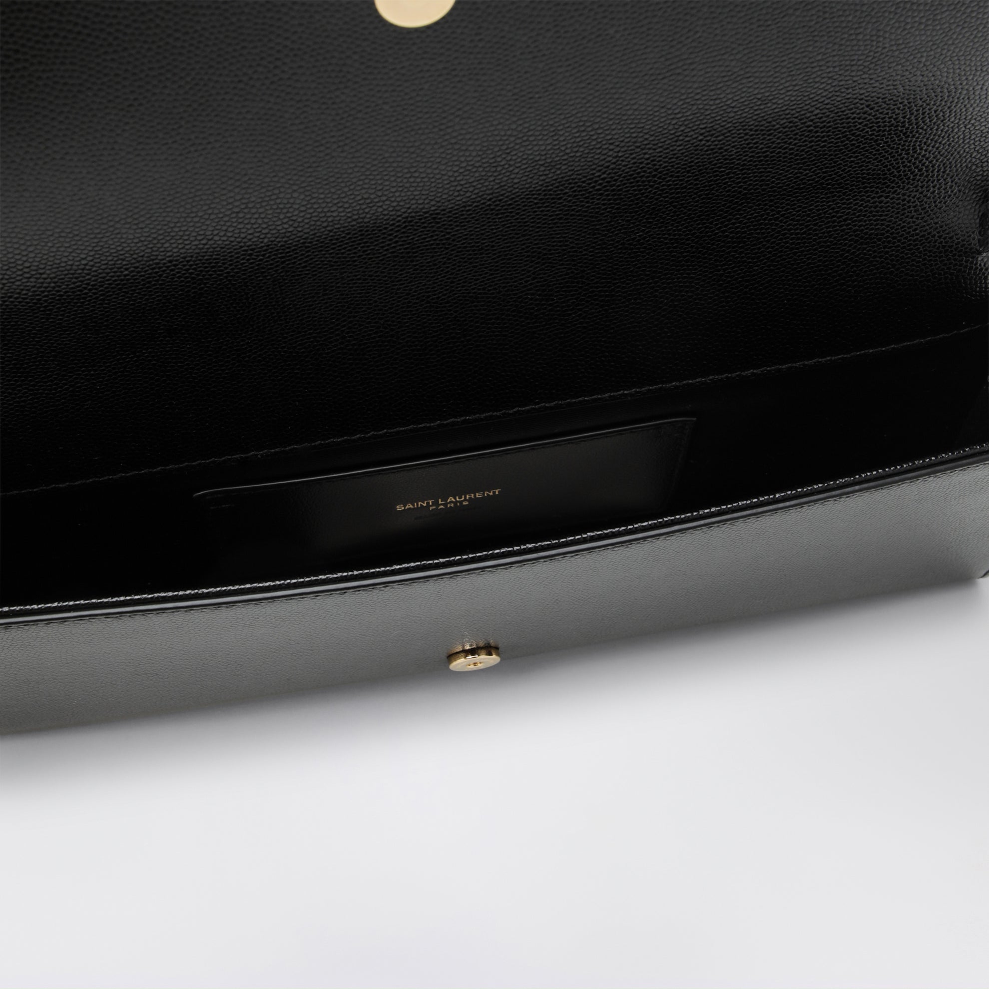 Black Kate clutch in grain de poudre leather