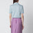 Polo azzurra in cashmere e seta