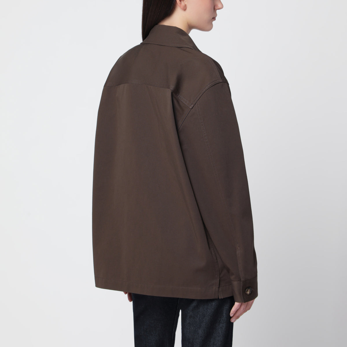 Giacca camicia Cassandre marrone scura