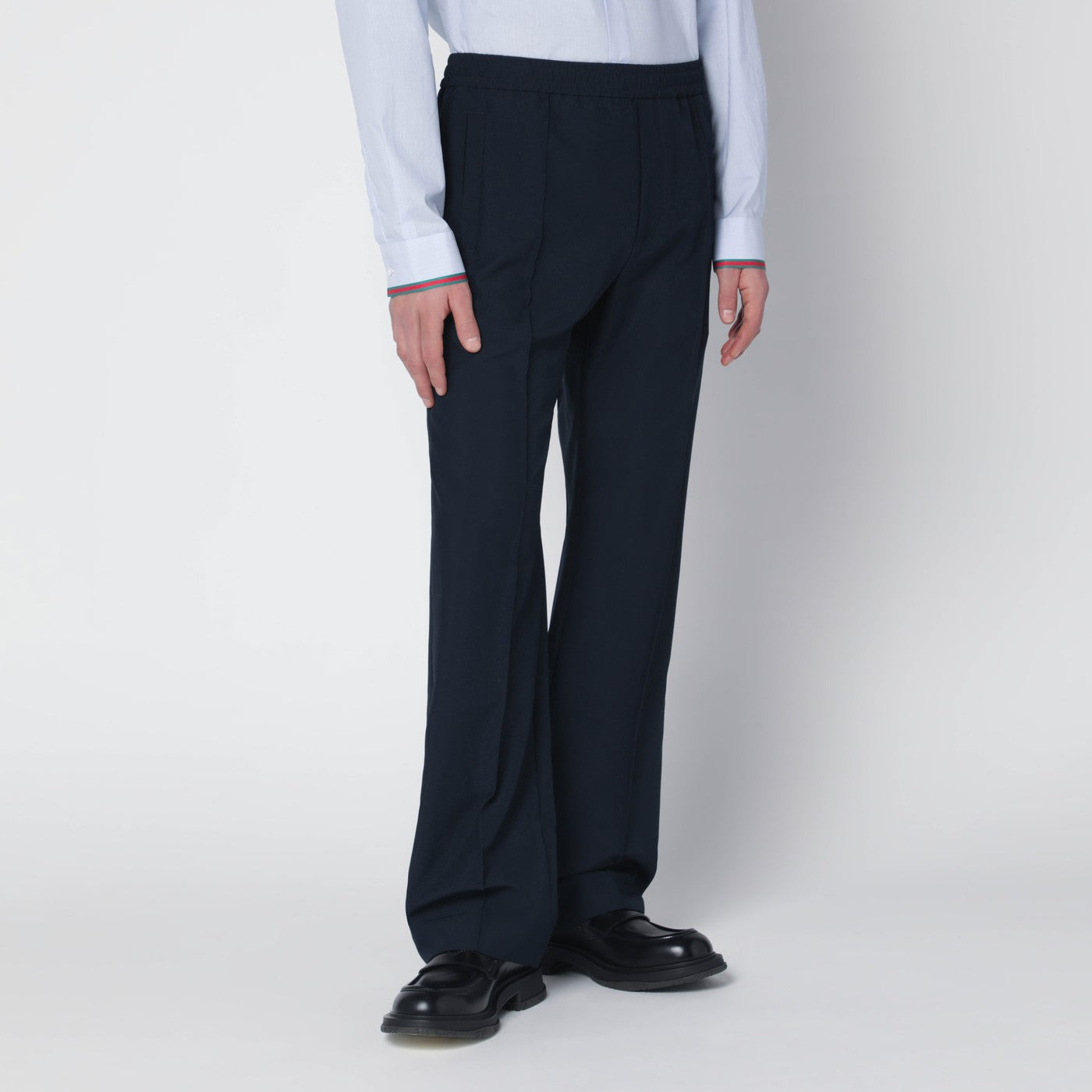 Pantalon bleu nuit en panama technique