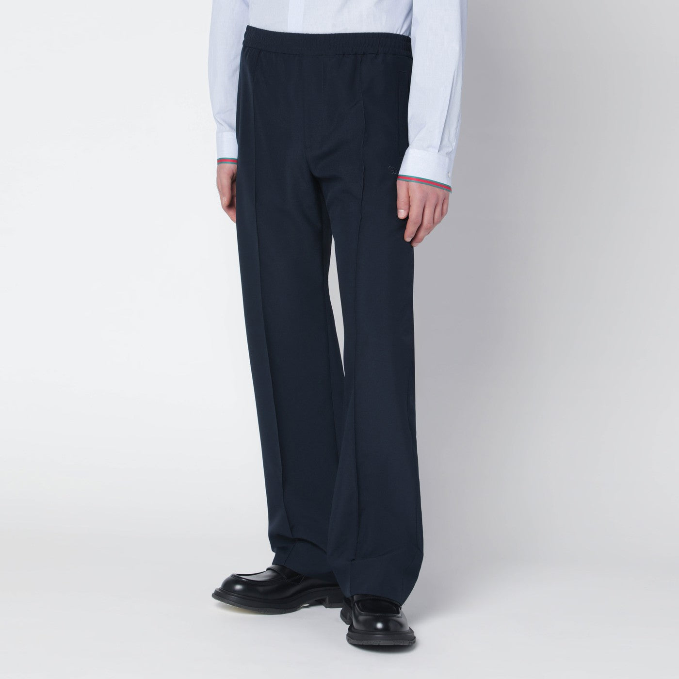 Pantalon bleu nuit en panama technique