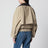 Waterproof cotton jacket with Intrecciato collar