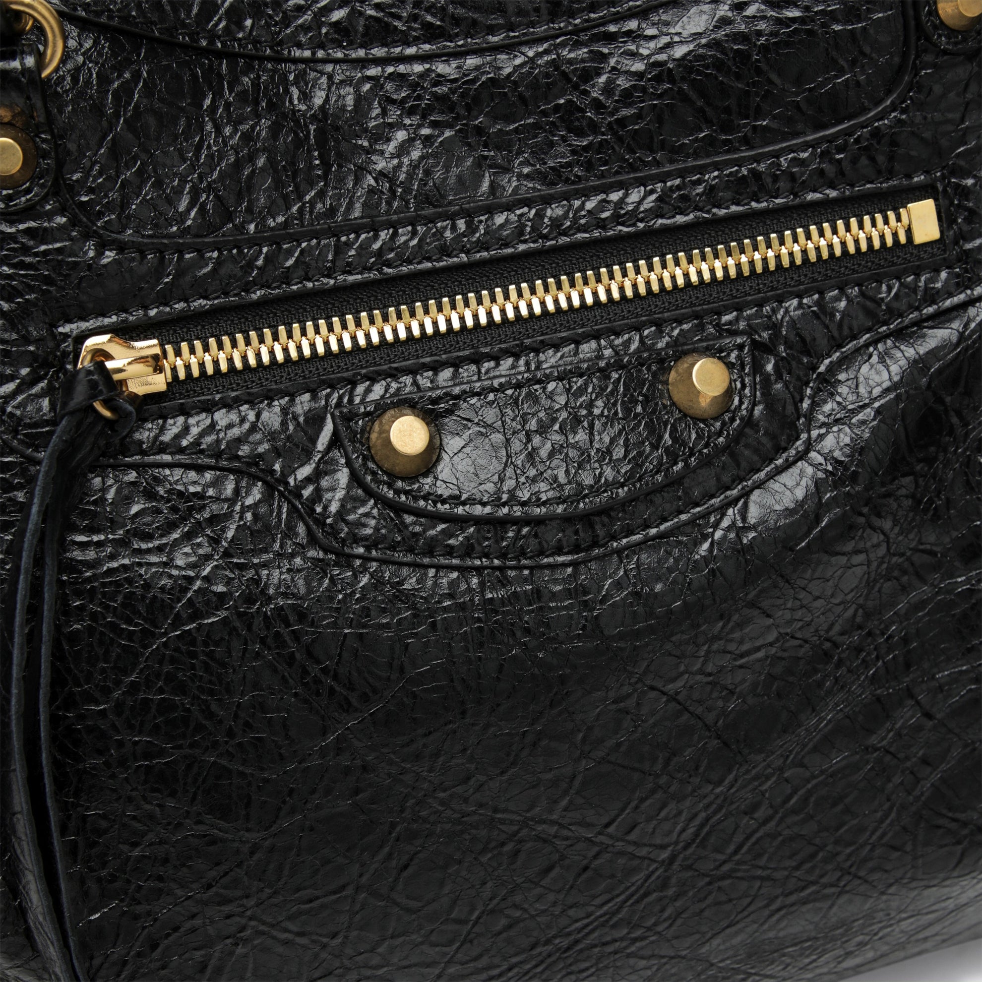 Le City small lambskin leather tote bag in black