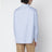 Camicia celeste a righe in popeline di cotone