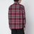Bordeauxfarbenes Tartanhemd aus Baumwolljacquard