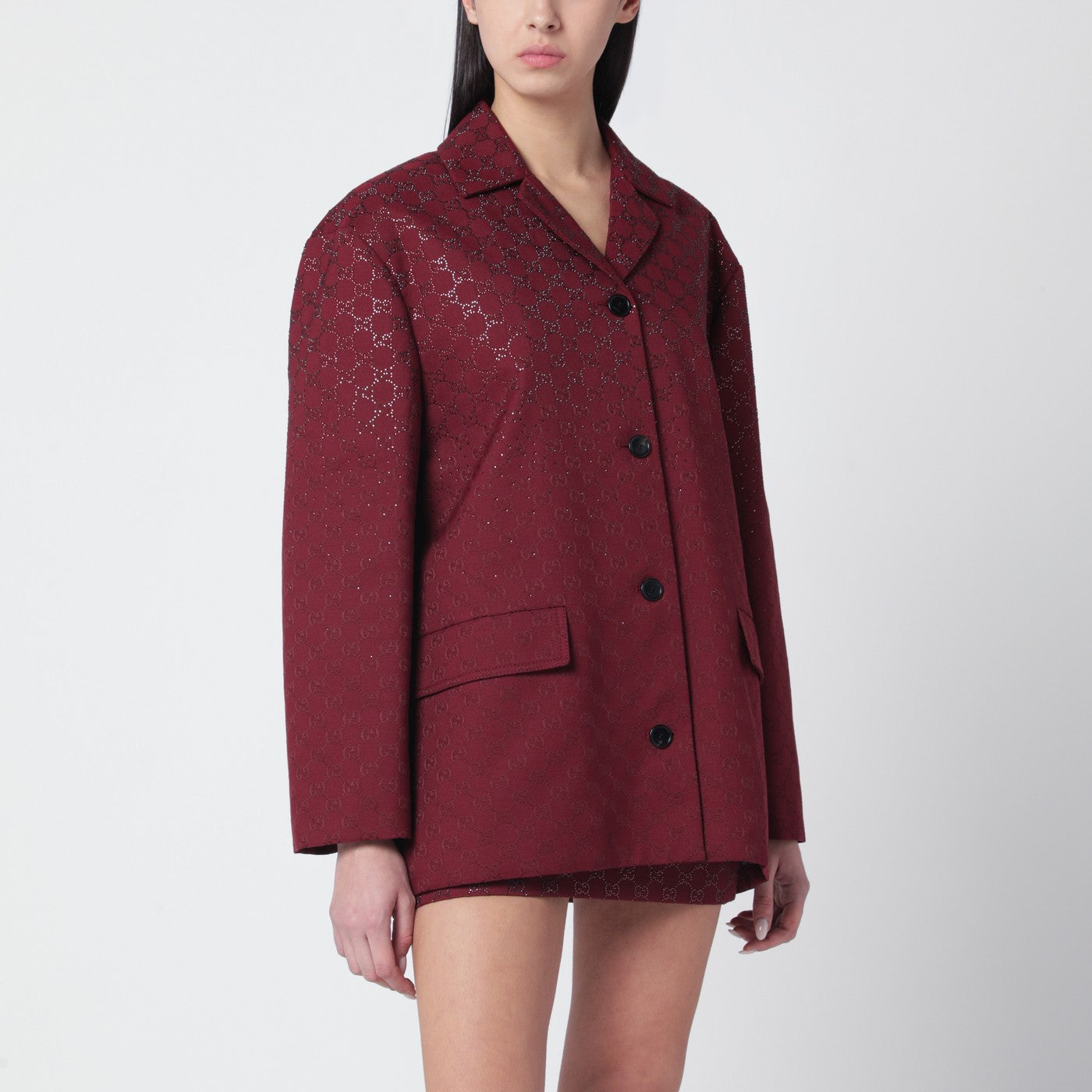 Veste Rosso Ancora en tissu GG avec cristaux